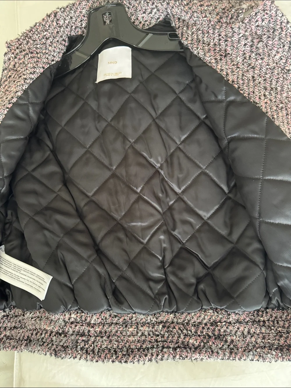Mango Tweed Bomber Jacket - Picture 14 of 17